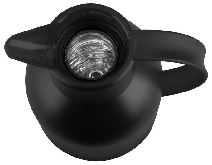  504235 SAMBA Quick Press Isolierkanne 1,0l Glas-Isolierkolben (Schwarz) 