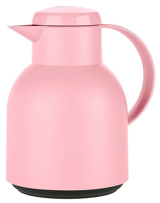  SAMBA Quick Press Isolierkanne 1,0l Glas-Isolierkolben (Pink) 