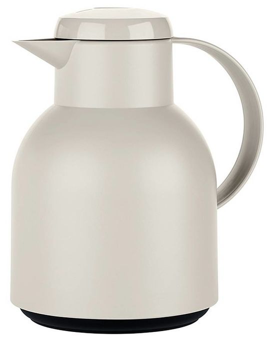  SAMBA Quick Press Isolierkanne 1,0l Glas-Isolierkolben (Grau) 