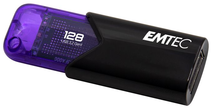 USB Typ-A Stick 128 GB  B110 Click Easy (Schwarz, Violett) 