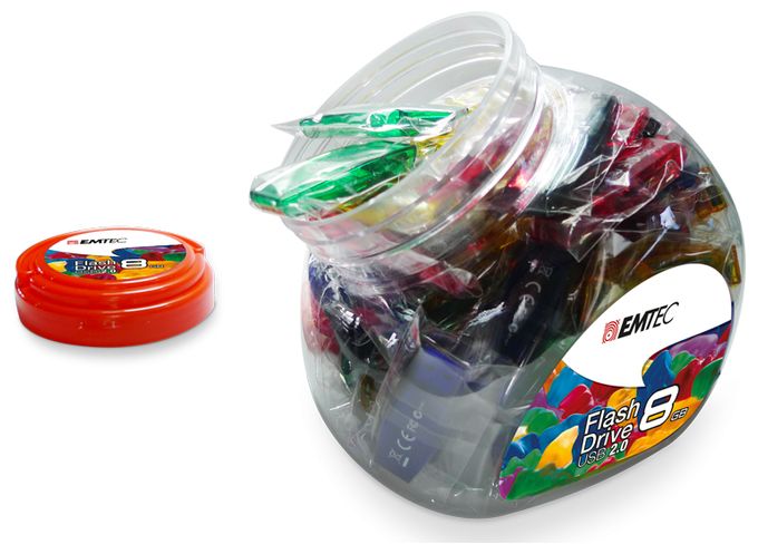 USB Typ-A Stick 32 GB  C410 Color Mix - Candy Jar 80 Stück (Mehrfarbig) 