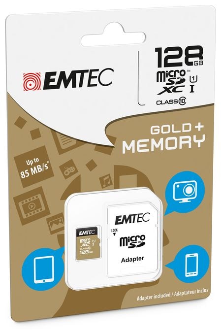 MicroSDXC Speicherkarte 128 GB Klasse 10 ECMSDM128GXC10GP 
