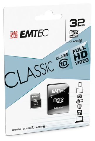 MicroSD Speicherkarte 32 GB Klasse 10 ECMSDM32GHC10CG 