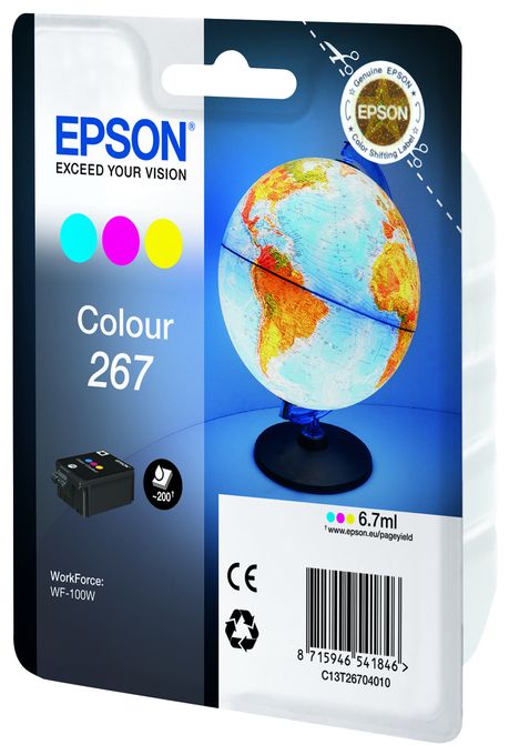 originale Druckerpatronen Cyan, Magenta, Gelb 6,7 ml 267 C13T26704010 