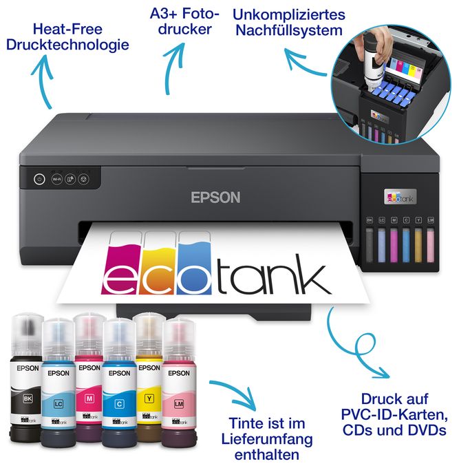 Foto Drucker 5760 x 1440 DPI  EcoTank ET-18100 (Schwarz) 