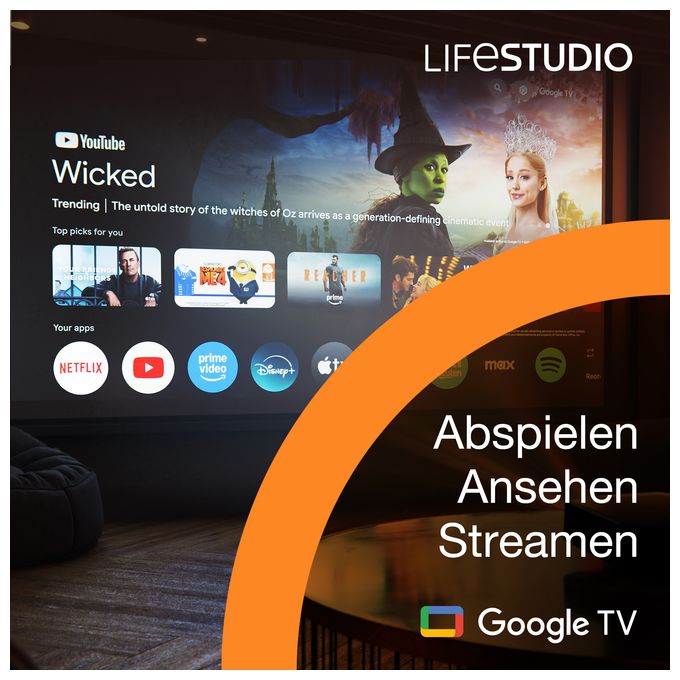 UHD 4K (3840x2160) 3LCD Laser Ultra-Short-Throw-Projektor 3600 ANSI Lumen  EH-LS670 Lifestudio Grand (Weiß) 