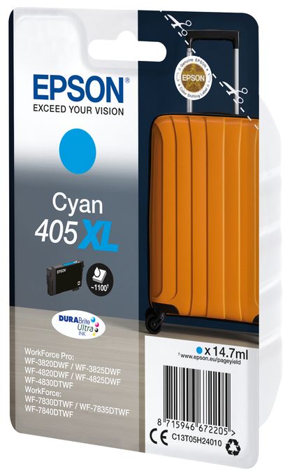 Singlepack Cyan 405XL DURABrite Ultra Ink 