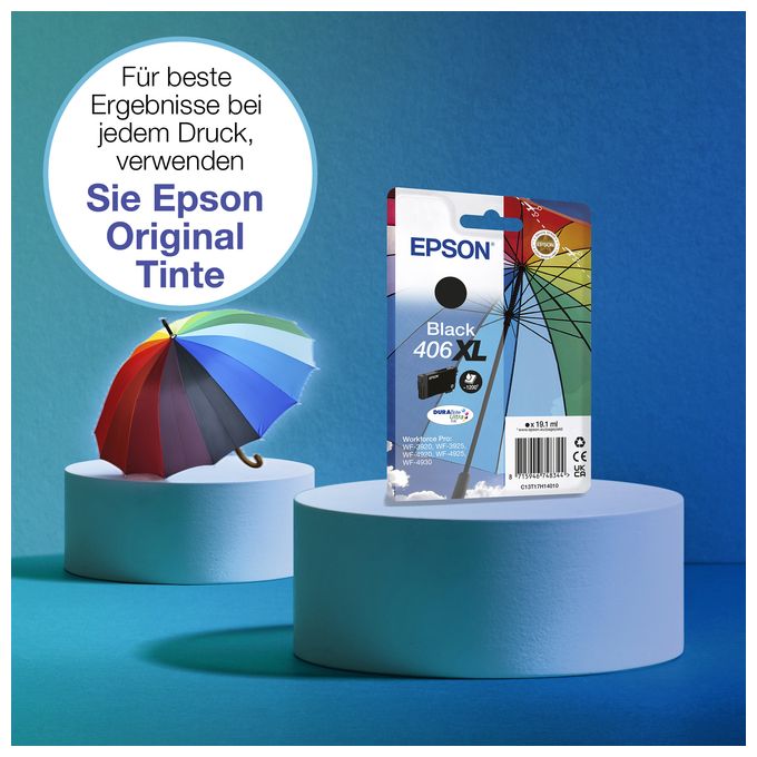 originale Druckerpatronen Schwarz 19,1 ml 1200 Seiten 406XL C13T17H14010 