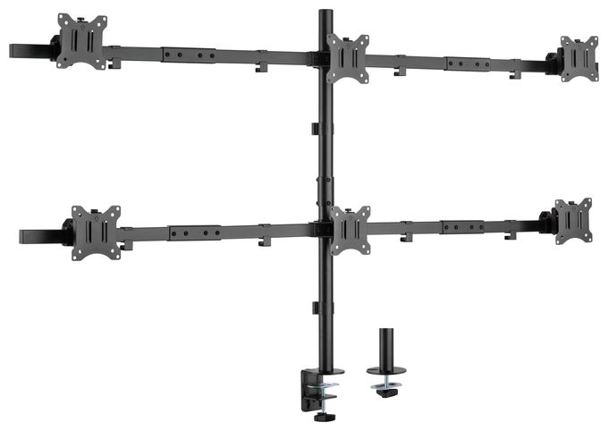 17"-32" Schwenkbare 6-Monitor-Schreibtischhalterung 