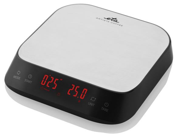 Elektronische Küchenwaage bis 3 kg Genauigkeit 0,1 g  Artista Coffee (Silber) 