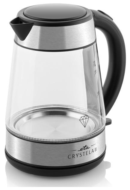 1,7 l Wasserkocher 2200 W (Schwarz, Edelstahl, Transparent) Crystela II 