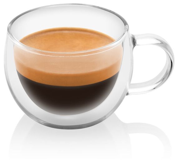  Doppelwandige Espresso Gläser (Transparent) 