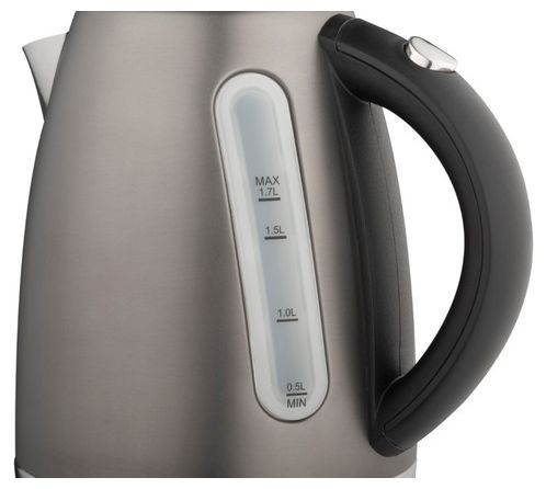 1,7 l Wasserkocher 2200 W (Anthrazit, Grau, Edelstahl) Ela 