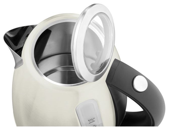 1,7 l Wasserkocher 2100 W (Beige, Schwarz, Edelstahl) Ela 