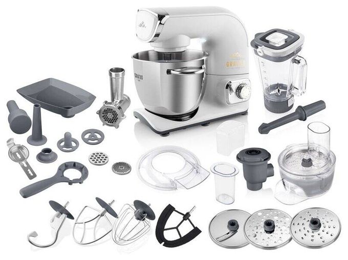 1500 W Küchenmaschine 5,5 l  Gratus Evo Max (Grau, Edelstahl) 