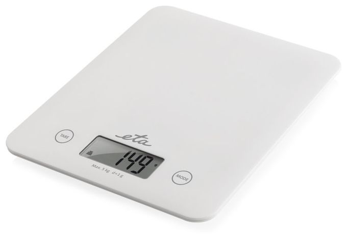 Elektronische Küchenwaage bis 5 kg Genauigkeit 1 g  Lori (Weiß) 