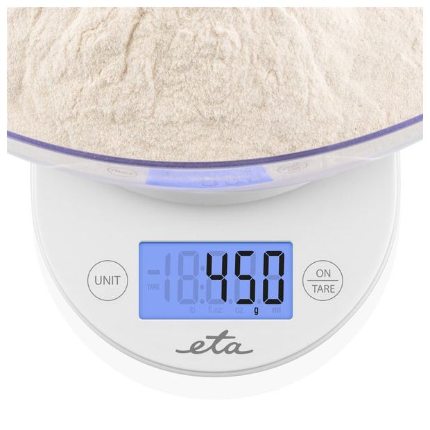Elektronische Küchenwaage bis 5 kg Genauigkeit 1 g  Mari (Weiß) 