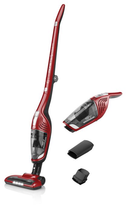 Handstaubsauger mit Staubbeutel bis 45 min Laufzeit 18 V Zyklonal  Moneto II (Rot) 
