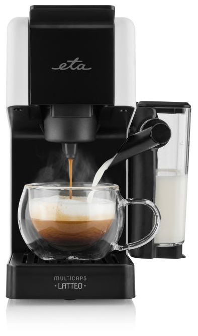 Gemahlener Kaffee/Kaffeekapsel Maschine  Multicaps Latteo (Weiß) 
