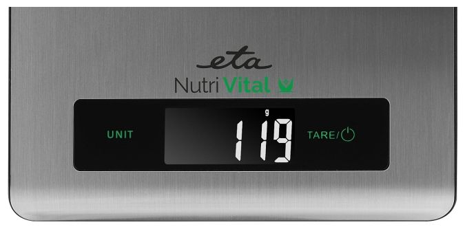 Elektronische Küchenwaage bis 5 kg Genauigkeit 1 g  Nutri Vital (Metallisch) 