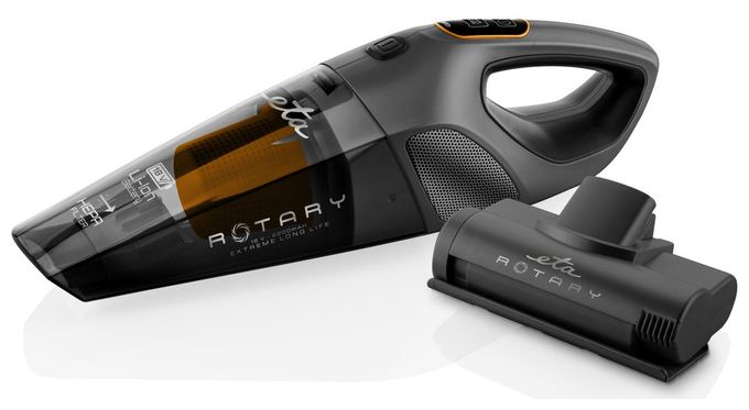 Handstaubsauger Beutellos bis 30 min Laufzeit 18 V HEPA  Rotary (Schwarz) 