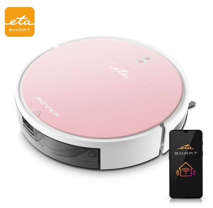 Saugroboter nass/trocken 110 min Akku  Rover (Pink, Weiß) 