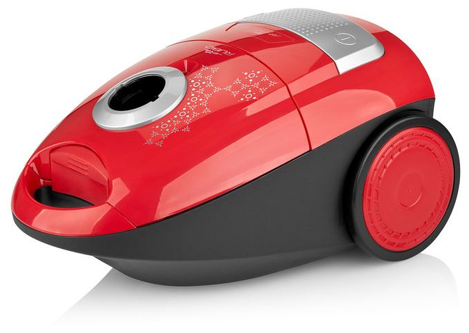 Bodenstaubsauger mit Staubbeutel 850 W HEPA (Schwarz, Rot, Silber) Rubio 