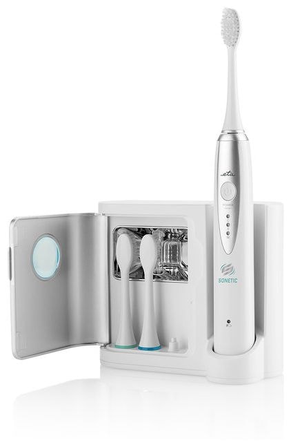 Vibrierende Zahnbürste für Erwachsene 31000 Bewegungen pro Minute  Sonetic mit UV (Weiß) 
