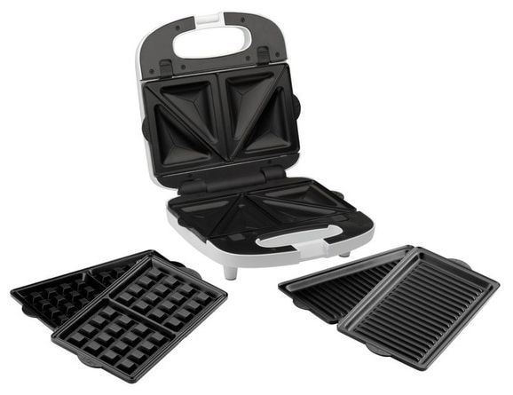 Sandwichmaker 700 W für 2 Sandwiches  Tampo (Schwarz, Weiß) 