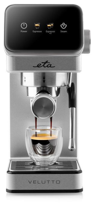 Siebträger Kaffeemaschine  Velutto (Edelstahl/Schwarz) 