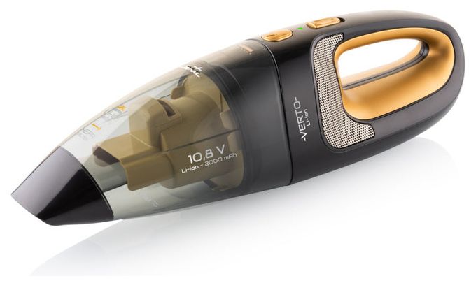 Handstaubsauger Beutellos bis 15 min Laufzeit 10,8 V HEPA  Verto (Schwarz/Gold) 