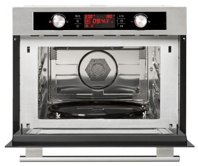 Einbau-Mikrowelle 900 W Größe: maxi 5 Stufen Grill (Edelstahl) EBM4544HI 