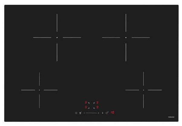 77 cm Induktions Kochfeld/Herdplatte 4 Zone(n) EKI800-SF-B-380 autarkes 
