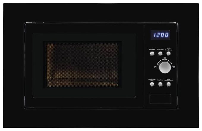 Einbau-Mikrowelle 1000 W Größe: klein 5 Stufen Grill (Schwarz) EMW1770-G-D-030 