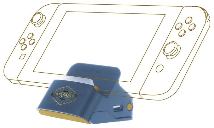 Nintendo Switch  Play & Charge Dock Hogwarts Legacy (Blau, Gelb) 