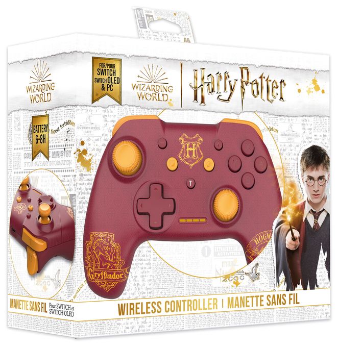 Gamepad für Nintendo Switch, Nintendo Switch OLED, PC  Wireless Controller Harry Potter Gryffindor (Rot) 