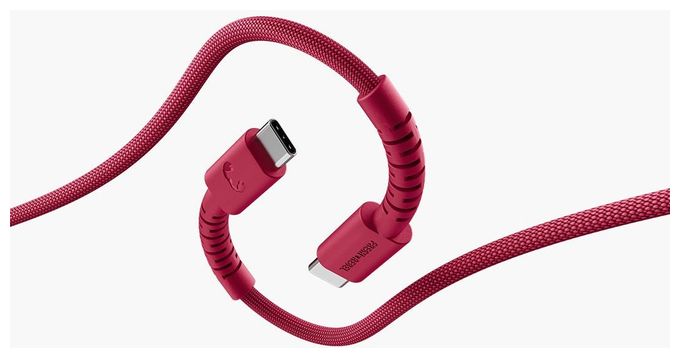 Stecker Rundkabel USB C auf USB C bis 100 W 2 m  2CCC201BR (Rot) 