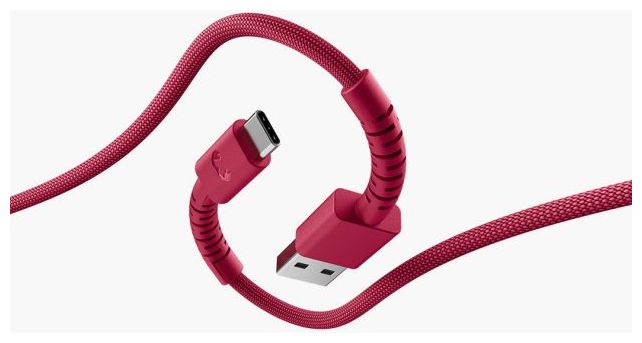 Stecker Rundkabel USB A auf USB C bis 18 W 2 m  2UCC201BR (Rot) 