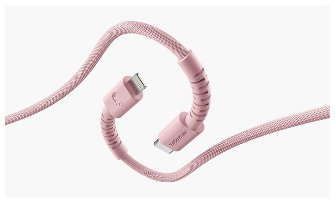 Stecker Rundkabel Lightning auf USB C 2 m  FlexWave (Pink) 