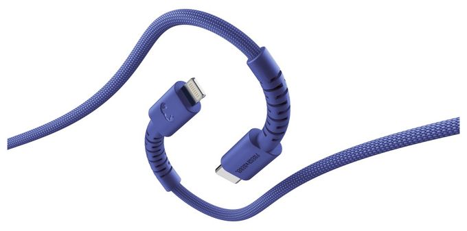Stecker Rundkabel Lightning auf USB C 2 m  FlexWave (Blau) 