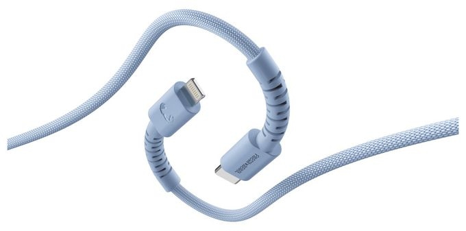 Stecker Rundkabel Lightning auf USB C 2 m  FlexWave (Blau) 