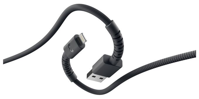 Stecker Rundkabel Lightning auf USB A 2 m  FlexWave (Grau) 