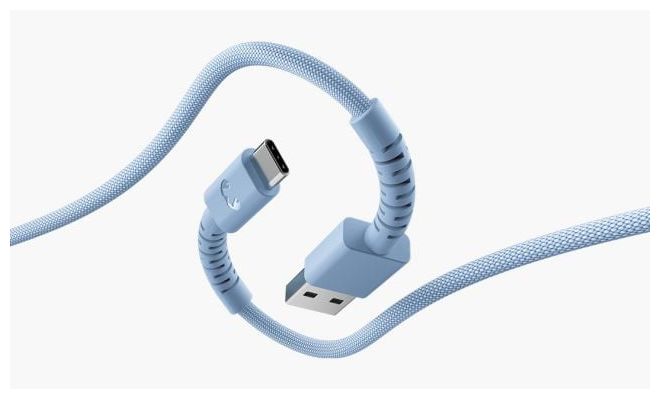 Stecker Rundkabel USB A auf USB C bis 18 W 2 m  FlexWave (Blau) 