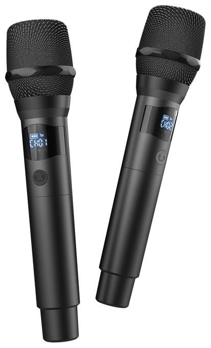kabellos Microphone set 6.35 mm (1/4")  Wireless Microphone Set (Schwarz) 
