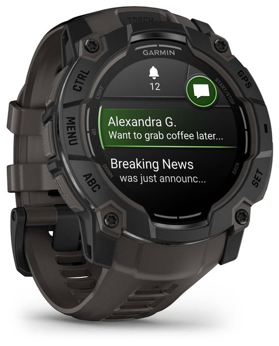 50 mm Smartwatch Rund  Instinct 3 Solar (Schwarz) 