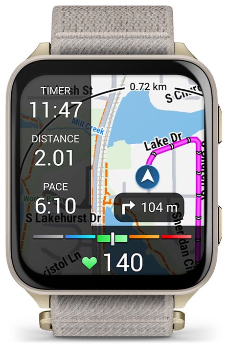 Digital Smartwatch Rechteckig 264 h  Venu X1 (Gold, Titan) 