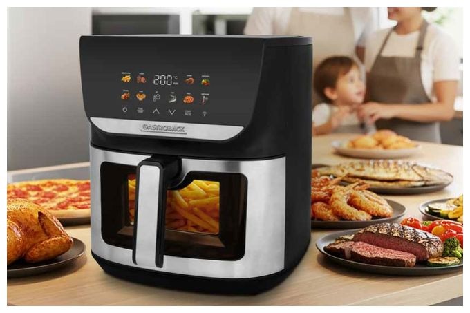 Heißluftfritteuse 8 l 2000 W  42585 Heat & Crisp Family (Schwarz, Edelstahl) 