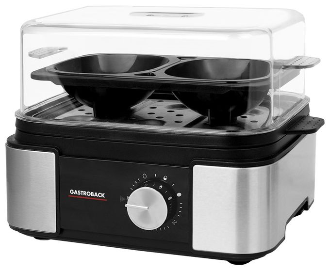 Eierkocher für 6 Eier  42803 EasyCook 6 (Schwarz, Edelstahl) 