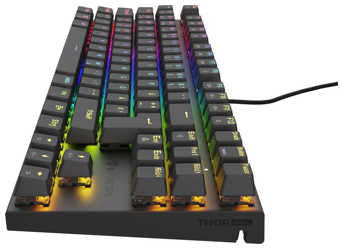 RGB-LED Gaming Tastatur USB  Thor 303 TKL (Schwarz) 