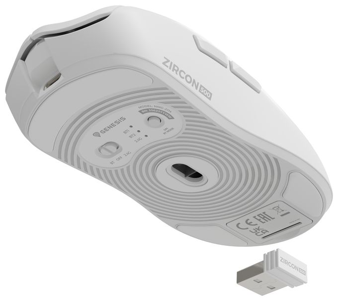 10000 DPI Gaming Maus Optisch  Zircon 500 (Weiß) 